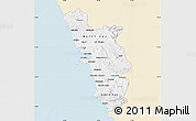 Classic Style Map of Goa, single color outside