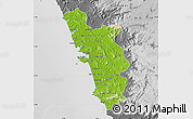 Physical Map of Goa, desaturated