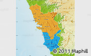 Political Map of Goa, physical outside