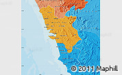 Political Map of Goa, political shades outside