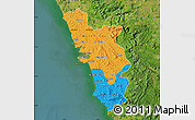 Political Map of Goa, satellite outside