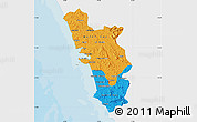 Political Map of Goa, single color outside
