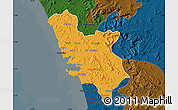 Political Map of North Goa, darken