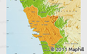 Political Map of North Goa, physical outside