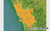 Political Map of North Goa, satellite outside