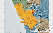 Political Map of North Goa, semi-desaturated