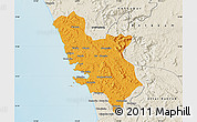 Political Map of North Goa, shaded relief outside