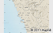 Shaded Relief Map of North Goa