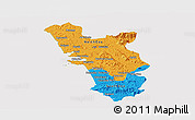 Political Panoramic Map of Goa, cropped outside
