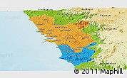 Political Panoramic Map of Goa, physical outside