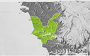Physical 3D Map of South Goa, desaturated