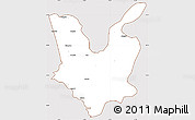 Classic Style Simple Map of South Goa, cropped outside