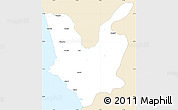 Classic Style Simple Map of South Goa, single color outside