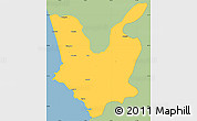 Savanna Style Simple Map of South Goa, single color outside