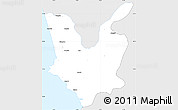 Silver Style Simple Map of South Goa, single color outside