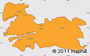 Political Simple Map of Bharuch, cropped outside