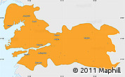 Political Simple Map of Bharuch, single color outside