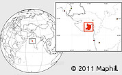 Blank Location Map of Bhavnagar