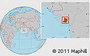 Gray Location Map of Bhavnagar