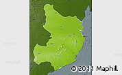 Physical Map of Bhavnagar, darken