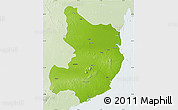 Physical Map of Bhavnagar, lighten