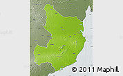 Physical Map of Bhavnagar, semi-desaturated