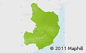 Physical Map of Bhavnagar, single color outside