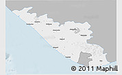 Gray 3D Map of Junagadh, single color outside