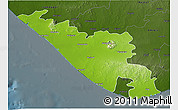Physical 3D Map of Junagadh, darken