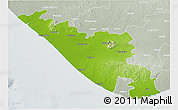 Physical 3D Map of Junagadh, lighten, semi-desaturated