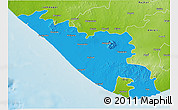 Political 3D Map of Junagadh, physical outside