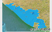 Political 3D Map of Junagadh, satellite outside