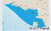 Political 3D Map of Junagadh, shaded relief outside