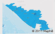 Political 3D Map of Junagadh, single color outside