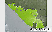 Physical Map of Junagadh, darken, semi-desaturated