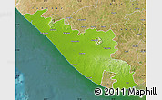 Physical Map of Junagadh, satellite outside