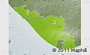 Physical Map of Junagadh, semi-desaturated