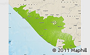Physical Map of Junagadh, shaded relief outside