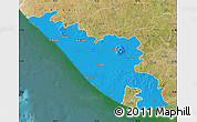 Political Map of Junagadh, satellite outside