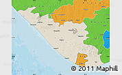 Shaded Relief Map of Junagadh, political outside