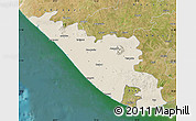 Shaded Relief Map of Junagadh, satellite outside