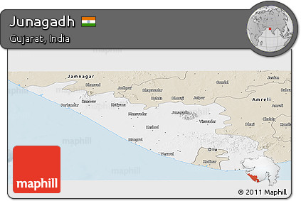 Classic Style Panoramic Map of Junagadh