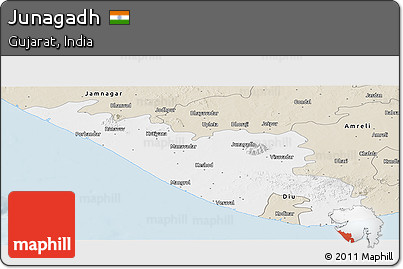 Classic Style Panoramic Map of Junagadh
