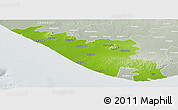 Physical Panoramic Map of Junagadh, lighten, semi-desaturated