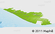Physical Panoramic Map of Junagadh, single color outside