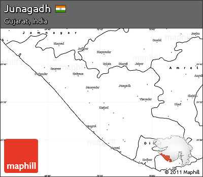 Blank Simple Map of Junagadh