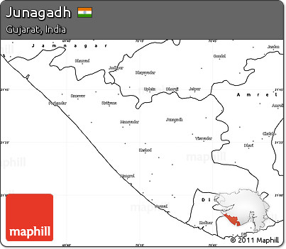 Blank Simple Map of Junagadh