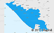 Political Simple Map of Junagadh, single color outside, borders and labels