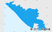 Political Simple Map of Junagadh, single color outside