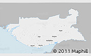 Gray 3D Map of Kachchh (Bhuj), single color outside